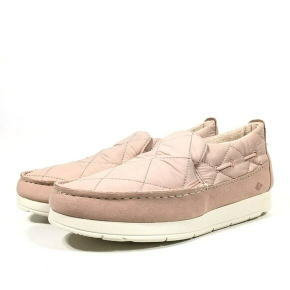 Sperry Moc-Sider Womens Fashion Sneaker Size 9.5 Nylon Blush Pink - Picture 1 of 9